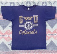 80’s Champion USA George Washington Univ.  Print T-Shirt(L)