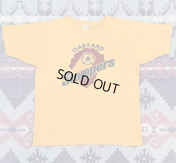 画像1: 70’s Champion "Oakland Stompers" 染み込みプリント T-Shirt (L)