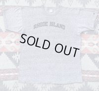 80’s Champion "Rhode Island"染み込みプリント88/12 T-Shirt(XL)