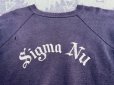 画像2: Circa 60’s "Sigma Nu" (ΣN)Print Short Sleeve Sweat Shirt(approx M-L)