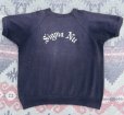 画像1: Circa 60’s "Sigma Nu" (ΣN)Print Short Sleeve Sweat Shirt(approx M-L) (1)