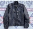 画像1: 70’s Excelled Cafe Racer Motorcycle Leather Jacket (36)  (1)