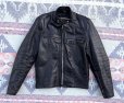 画像2: 70’s Excelled Cafe Racer Motorcycle Leather Jacket (36) 