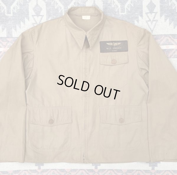 画像1: WW2 US NAVY/USMC Summer Cotton Flight Jacket M-421A(42)