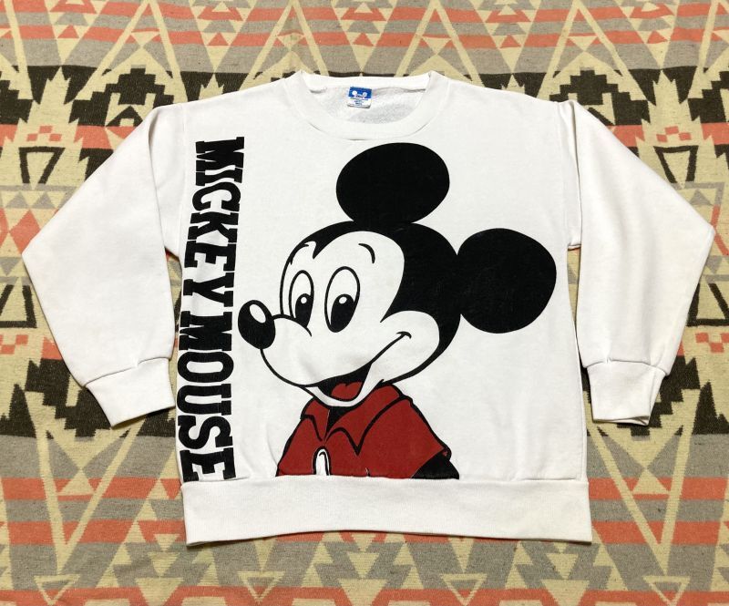 画像1: 80’s Disney "Mickey"両面プリント Sweat Shirt