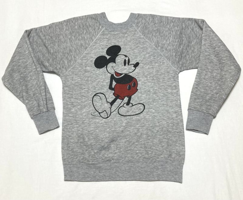 画像1: 80’s Disney "Mickey" Print Sweat Shirt (Small)