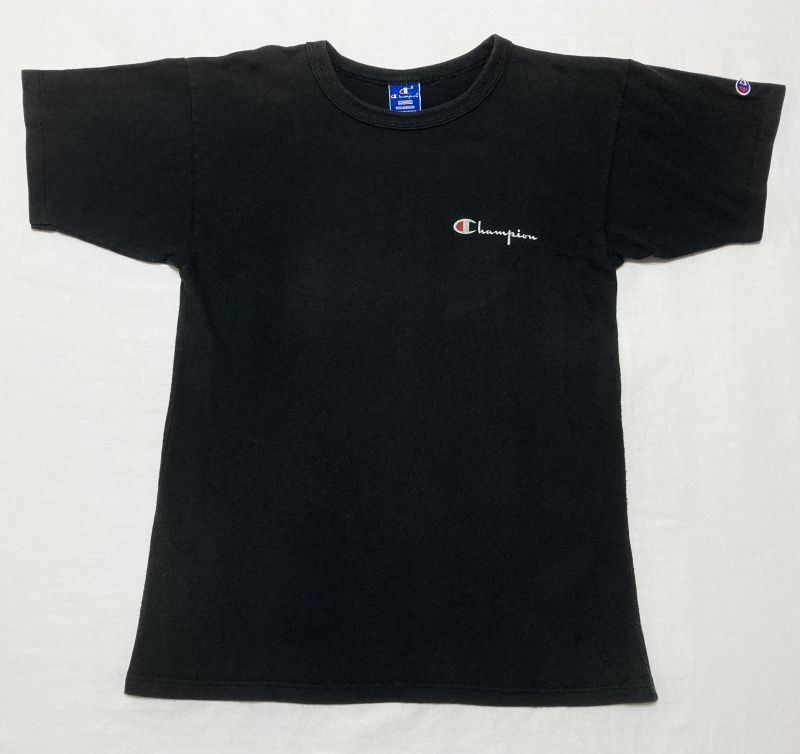 画像1: 90’s Champion Logo T-Shirt (ブラック)