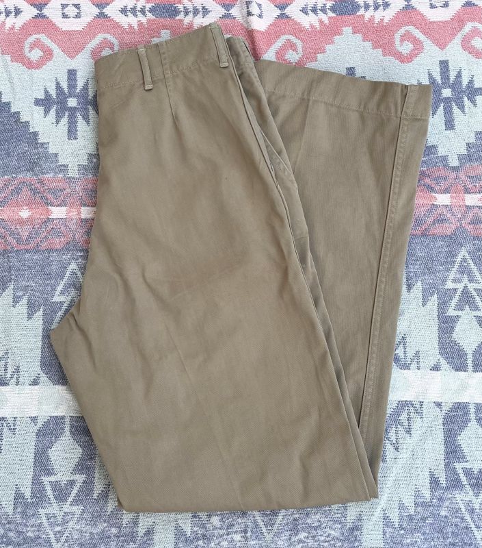画像1: 40’s USMC Cotton Khaki Chino Trousers