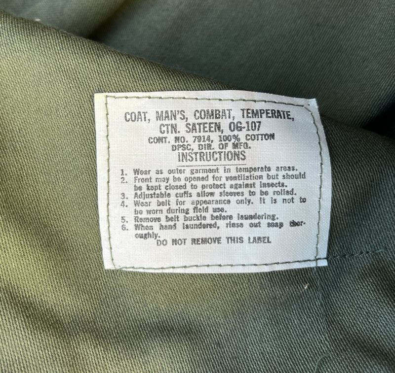 画像4: 60's N.O.S. ARMY Temperate Coat(Jacket)Sateen Ver (40R)