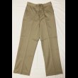 画像2: NOS ARMY Chino Trousers (33x31) コットンボタンチノ (2)