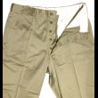 画像6: N.O.S. 50’s ARMY Cotton Khaki Chino Trousers (6)