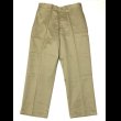 画像2: N.O.S. 50’s ARMY Cotton Khaki Chino Trousers (2)