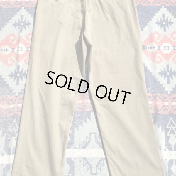 画像2: 60’s ARMY Cotton Khaki Chino Trousers (36x31) (2)