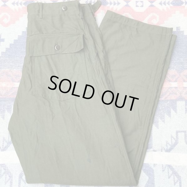 画像1: 50’s Dead Stock 初期型 OG-107 Cotton Sateen Utility Trousers (Medium) (1)