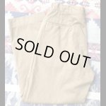 画像: 60’s ARMY Cotton Khaki Chino Trousers (実寸約33.5x29)