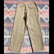 画像2: 60’s ARMY Cotton Khaki Chino Trousers (約33x30) (2)