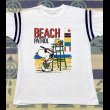 画像1: 80’s ARTEX Football T-Shirt (Snoopy Beach Patrol) (1)