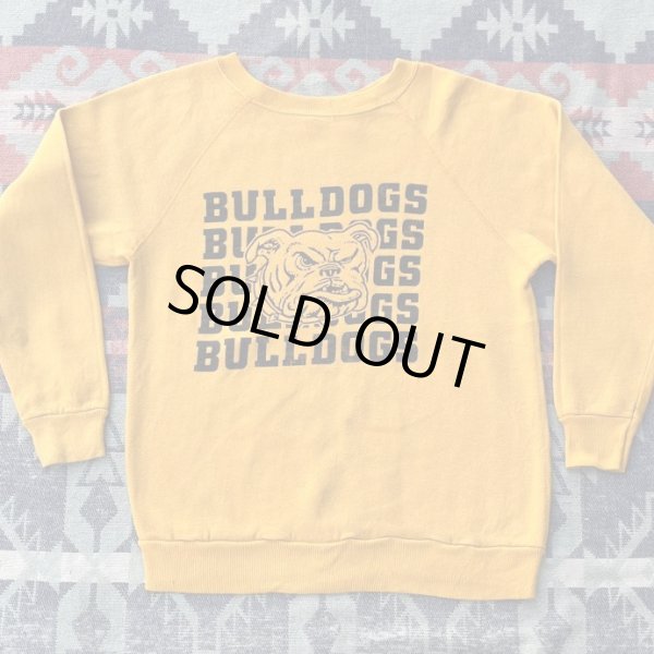 画像1: 70’s〜TULTEX Bulldog Print Sweat Shirt (1)