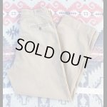 画像: 50’s US Military Cotton Khaki Chino Trousers (w-34) ボタンチノ