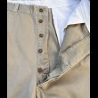 画像5: 50’s US Military Cotton Khaki Chino Trousers (w-34) ボタンチノ (5)