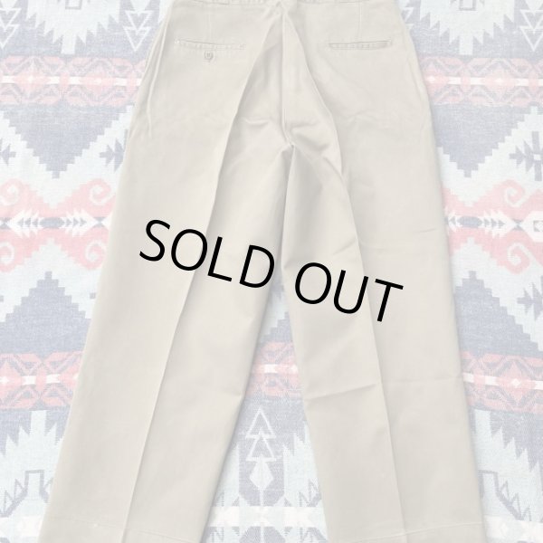 画像2: Mid 60’s ARMY Cotton Khaki Trousers (ボタントップ) (2)