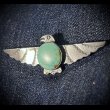 画像1: OLD Vintage Native American Thunderbird   Silver / Turquoise Brooch (1)