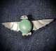 画像: OLD Vintage Native American Thunderbird   Silver / Turquoise Brooch