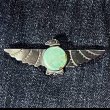 画像3: OLD Vintage Native American Thunderbird   Silver / Turquoise Brooch (3)