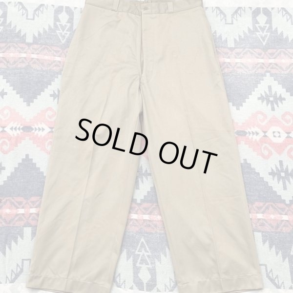 画像2: 61’ NOS ARMY Cotton Khaki Chino Trousers (w-36) (2)