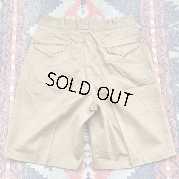 画像2: 50’s Dead Stock ARMY Khaki Shorts (32R)カッタータグ付き (2)