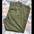 画像1: US ARMY OG107 Cotton Sateen Utility Trousers (36x33) (1)