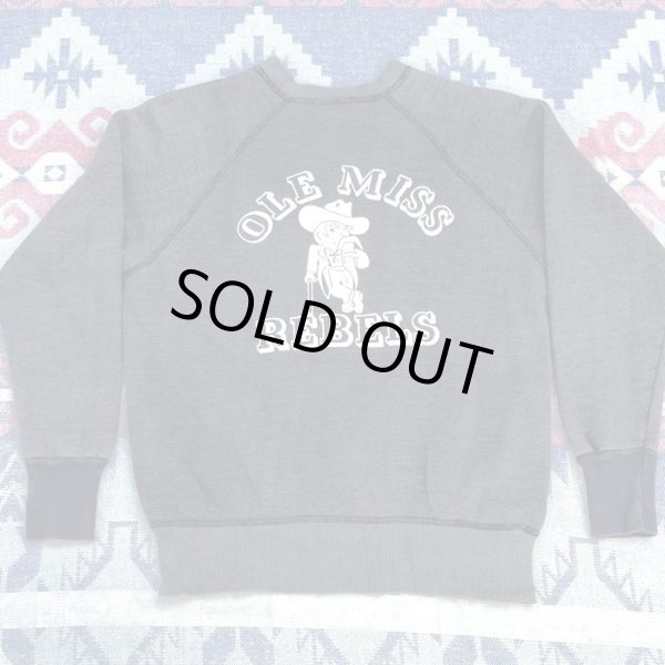 画像1: 60’s~ "Ole Miss Rebels" 2 Tone Sweat Shirt (1)