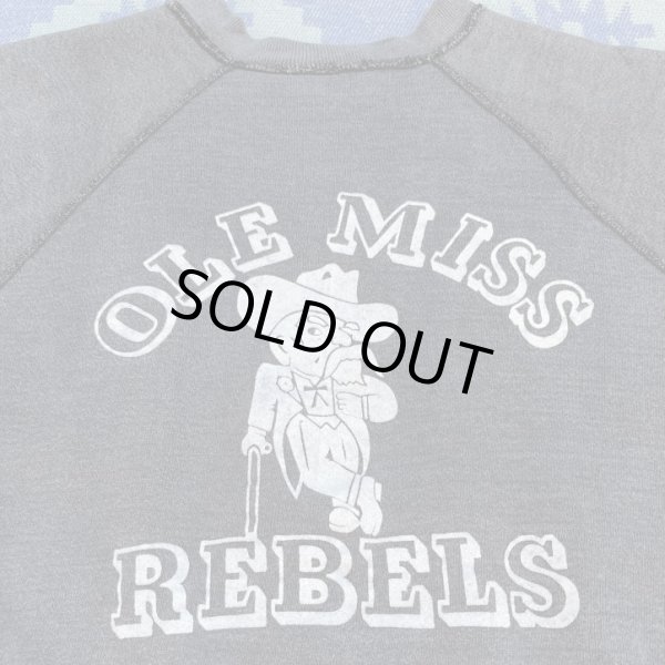 画像2: 60’s~ "Ole Miss Rebels" 2 Tone Sweat Shirt (2)