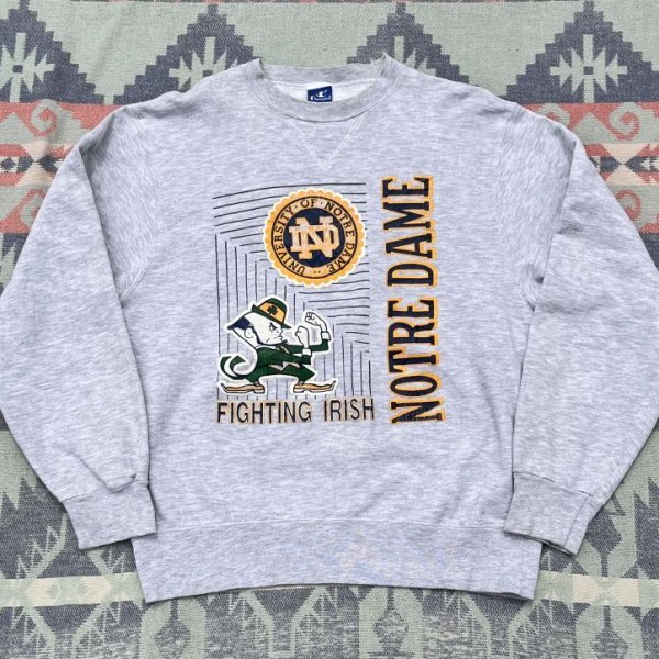 画像1: 80’s Champion "Norte-Dame"Univ. Sweat Shirt (L) (1)