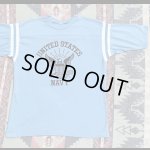 画像: US NAVY Flock Print Football T Shirt