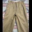 画像3: 60’s Cotton Khaki Chino Trousers (One Wash))34x31 (3)