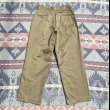 画像4: 60’s Cotton Khaki Chino Trousers (One Wash))34x31 (4)