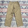 画像4: 60’s Cotton Khaki Chino Trousers (One Wash))34x31 (4)