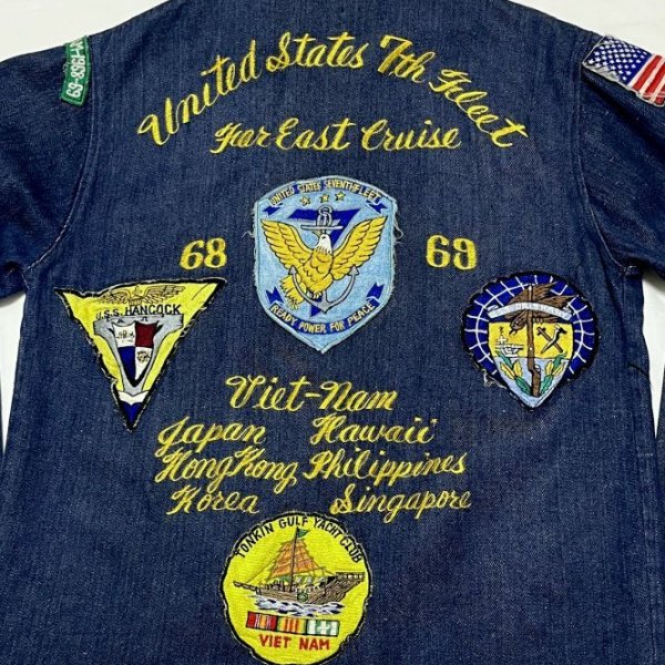 画像1: 60’s Vietnam War Souvenir Denim Jacket  (1)