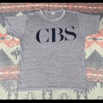 画像: 80’s Champion CBS 染み込みプリント T Shirt