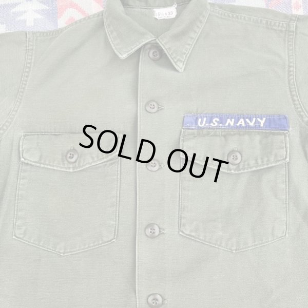 画像2: US NAVY 60’s OG-107 Cotton Utility Shirt (2)