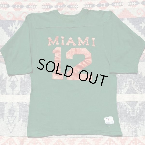 画像1: 80’s Champion 「MIAMI 12」Football T Shirt (1)