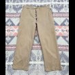 画像2: ~1941’ ARMYメタルボタン ダブルステッチ Cotton Khaki Chino Trousers (2)