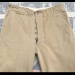 画像3: ~1941’ ARMYメタルボタン ダブルステッチ Cotton Khaki Chino Trousers (3)