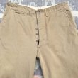 画像3: ~1941’ ARMYメタルボタン ダブルステッチ Cotton Khaki Chino Trousers (3)