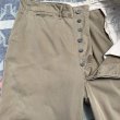 画像4: ~1941’ ARMYメタルボタン ダブルステッチ Cotton Khaki Chino Trousers (4)