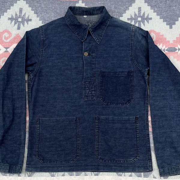 画像1: 1930’s~ Cone Fabrics Denim Pullover Jacket(38) (1)