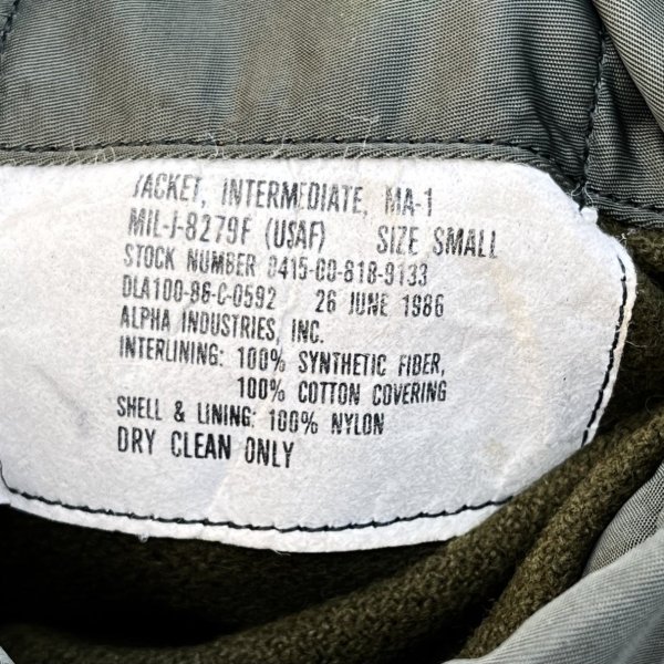 画像2: MA-1 "Grand Crew" Jacket (Intermediate Jacket Mil-J-8279F) (2)