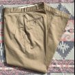 画像1: 60’s ARMY Cotton Khaki Chino Trousers(34x31)Mint~NOS? (1)