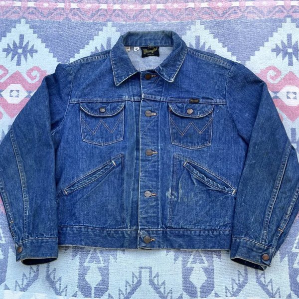 画像1: 70’s Wrangler 124MJ Denim Jacket (綾織デニム) (1)